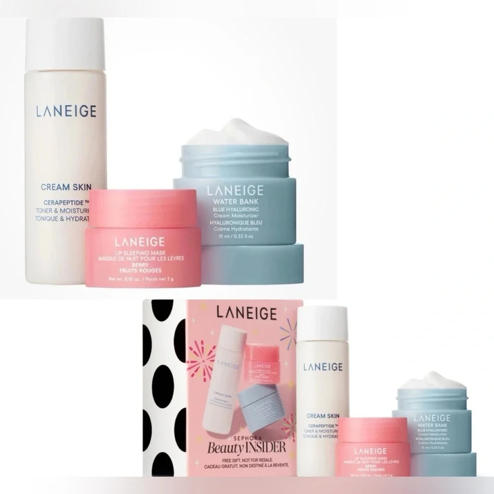 Laneige -Birthday Bundle -Cerapeptide Toner/Hyaluronic Moisturizer/Lip Mask -NEW - Picture 3 of 3